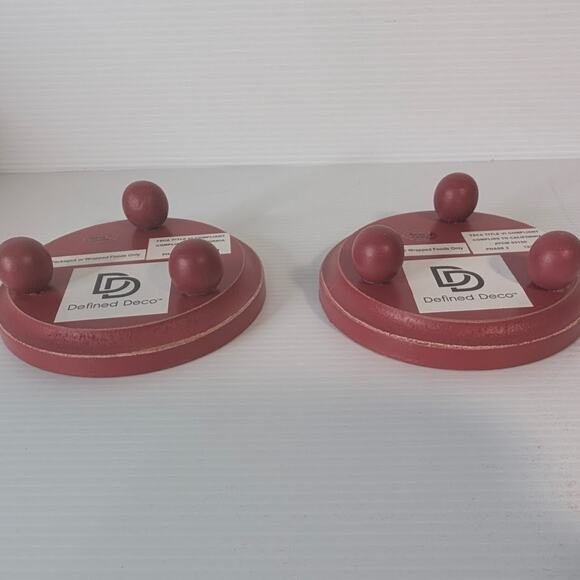Defined Déco Wooden Risers – Set of 2 (Red, 4") - Picture 4 of 4